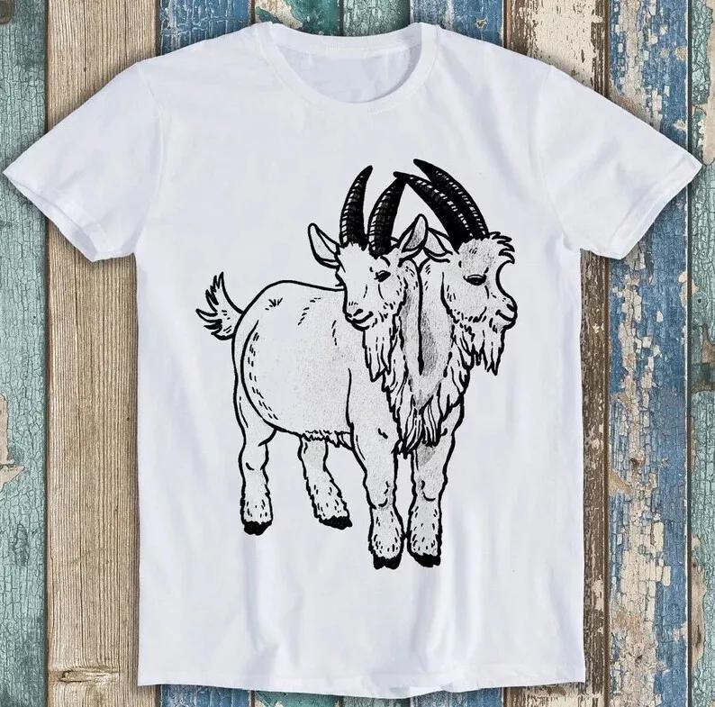 Two Headed Goat Weird Unusual Oddities Freak Show Funny Gift Tee T Shirt M1605