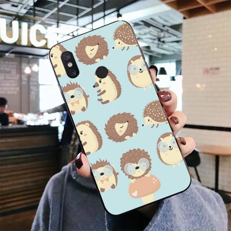 YNDFCNB Kawaii Jeż Etui na Telefon dla Xiaomi mi 8 9 10 lite pro 9SE 5 6 X max 2 3 mix2s F1