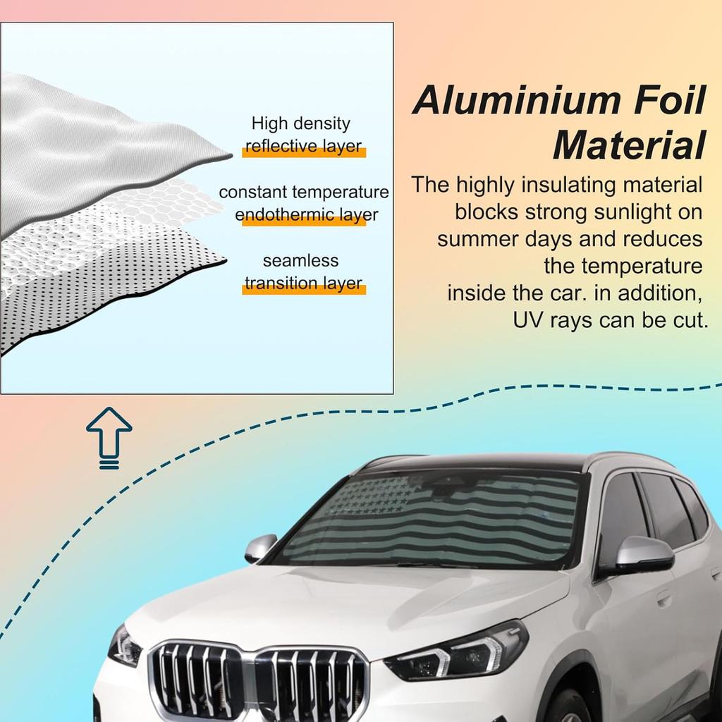Car Windshield Sun Shade Compatible with BMW X1 U11 2023 2024 Reflector Auto Front Window Sunshade Visor Shield Cover,1Piece (Style B)