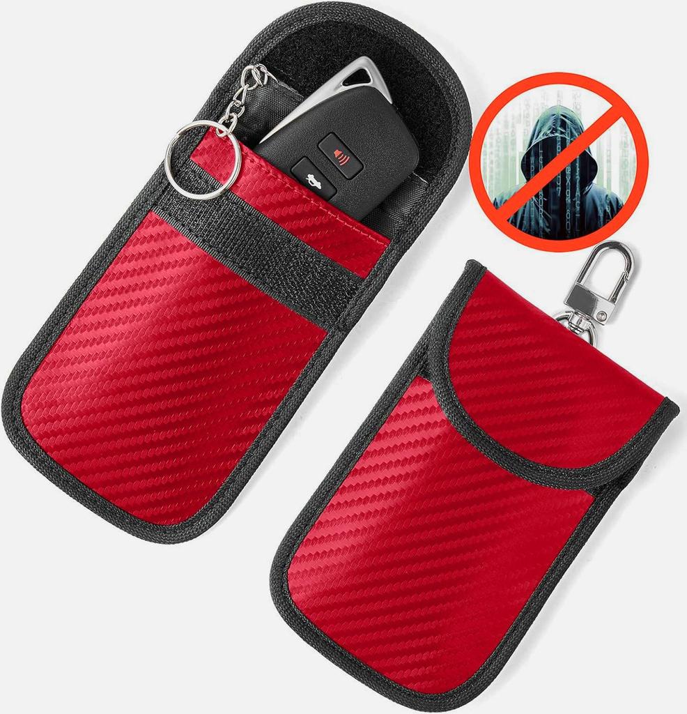 2024 Carbon Fiber Signal Shielding Anti-Theft Car Key Cover with RFID Protection