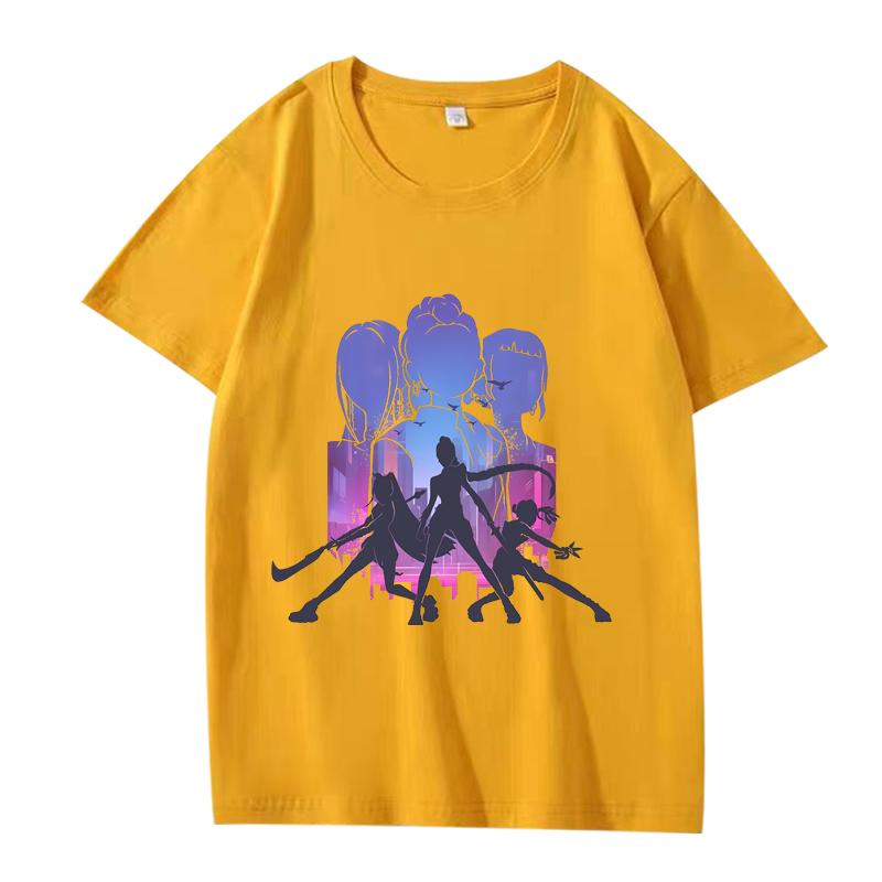 Demon hunter Girls T Shirt men women Oversized 100% Cotton Anime streetwear short sleeve Summer print Unisextops