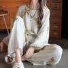Chinese Plus Size Style 7xl Ultrathin Disc Buckle Hanfu Pajamas Womens Spring Home Service Suit