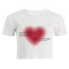 European, American English slogans Printed sexy exposed navel short T-shirt fashionable round neck slim slim top women's multi-picture