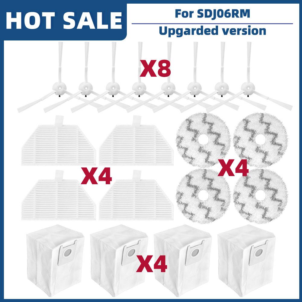 Dla Xiaomi Roidmi EVA Samoczyszczący Opróżniający Robot Odkurzający SDJ06RM Części Zamienne Akcesoria Szczotka Boczna Filtr Hepa Mop Worek na Kurz
