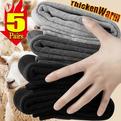 Winter Warme Dicke Handtuch Strumpfwaren Unterseite Mann Socken Wolle Männlichen Socken Slipper Socken Merino Wolle Socken Gegen Kalten Schnee Socken 39-44