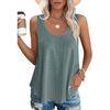 T-shirt da donna estiva Nuova maglietta senza maniche ampia con scollo tondo
