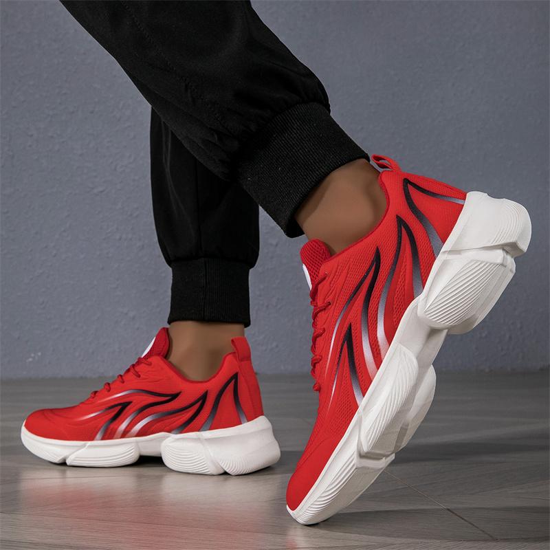 Fashion New Large Size Men's Flying Woven Sports Shoes Fashion Lightweight Thick Soles Comfortable Non-slip Wear-resistant Casual Shoes