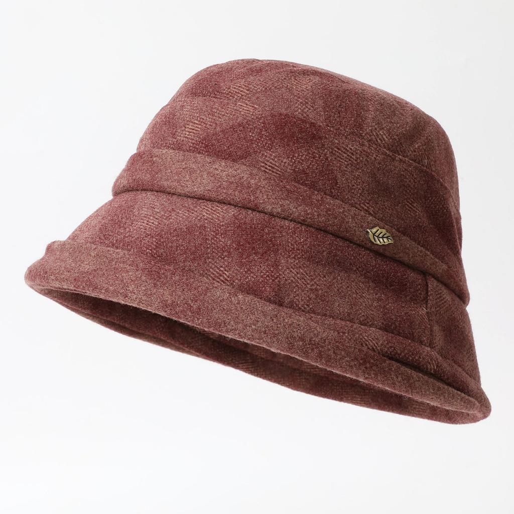 Fashionable Women's Autumn and Winter Mother's Woolen Basin Hat Thickened Grandma Hat Spring Autumn Winter Style Fisherman Hat