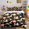 Elegant Crane Pattern Decoration Set Soft Comfortable Duvet Cover Bedding Set Included 1*Duvet Cover & 2*Pillowcases, Gift