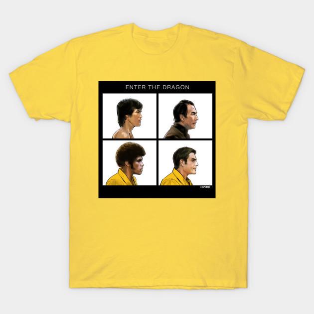 

Men Black Print T-shirt Enter The Dragon No-Cut Transfer Paper Print Cotton Tshirt L жовтий
