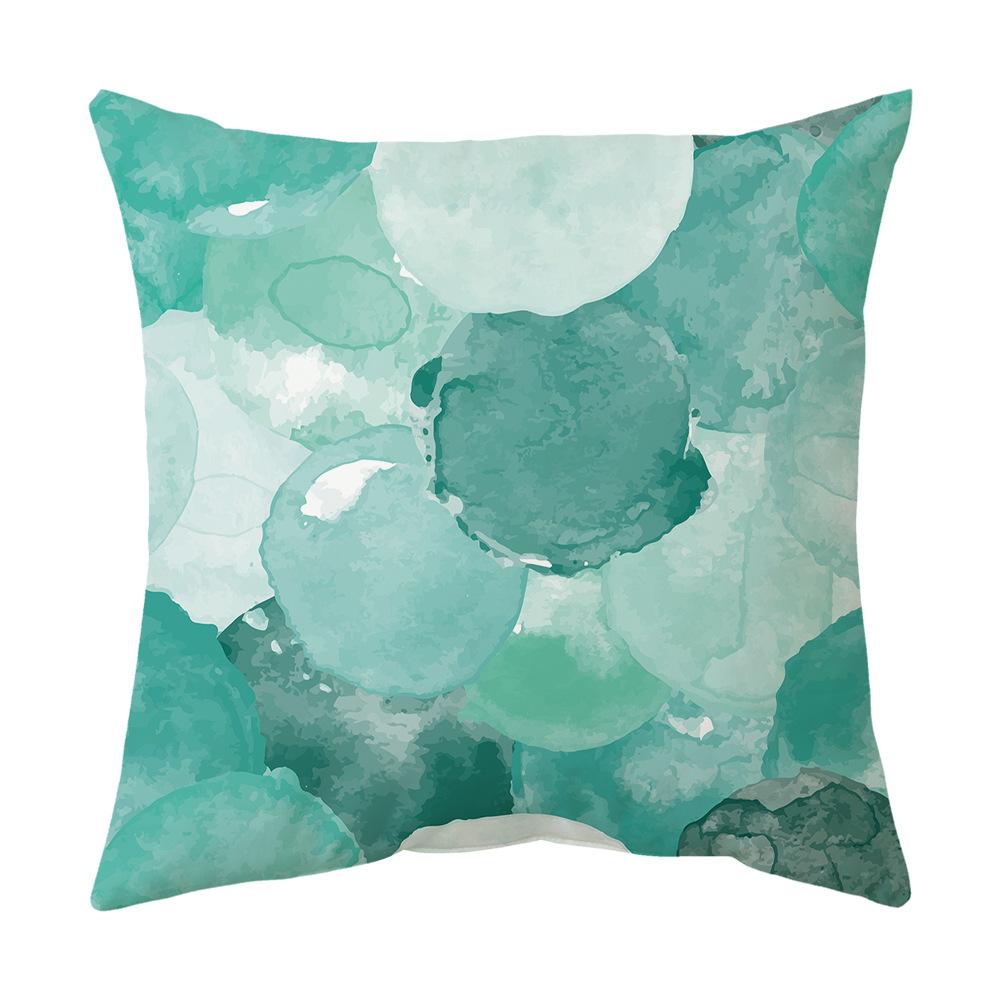 Nordic Green Abstract Pillow Cover Watercolor Oil Painting Modern Style Pillow Cushion Cushion Cover