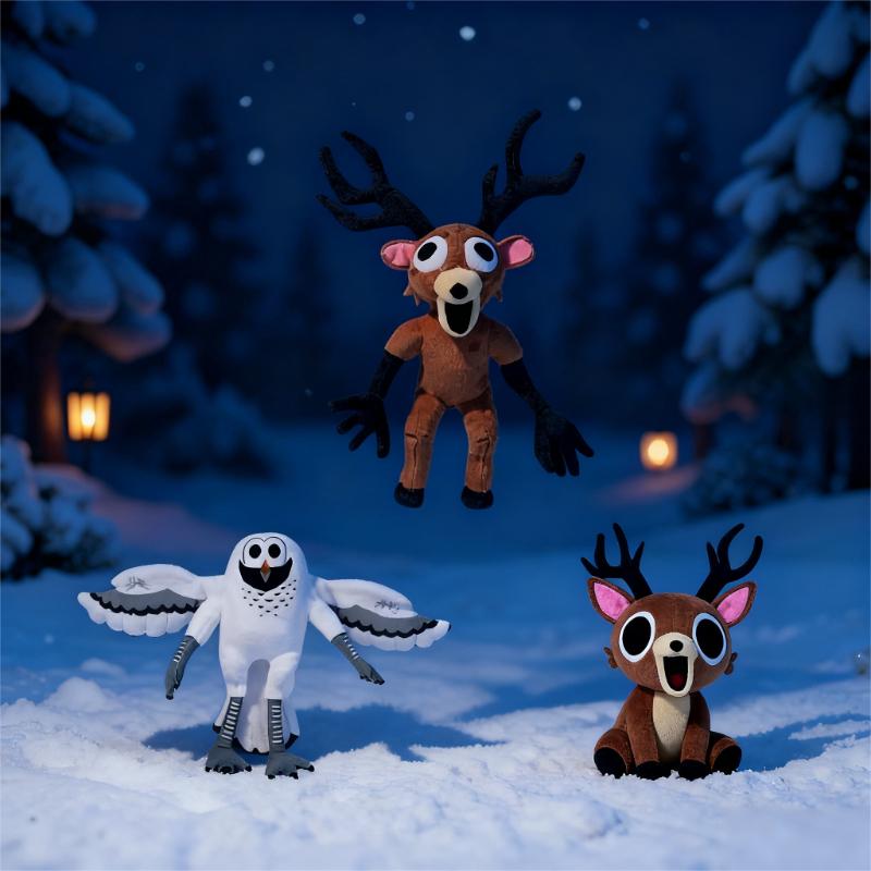 NEW 99 Nights In The Forest Deer Plush Cartoon Baby Deer KEYCHAIN Plushie Doll Game Peripherals Bag Stuffed Decor Toy Fans Gift