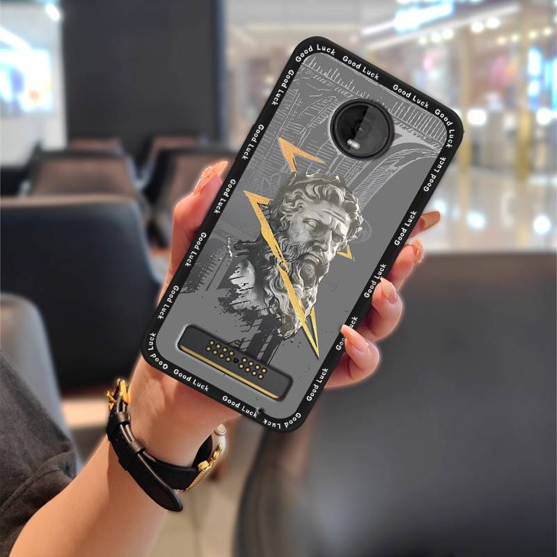 Protective Anti-knock Phone Case For MOTO Z4 Play Dirt-resistant Back Cover Graffiti Cartoon Shockproof Full wrap TPU