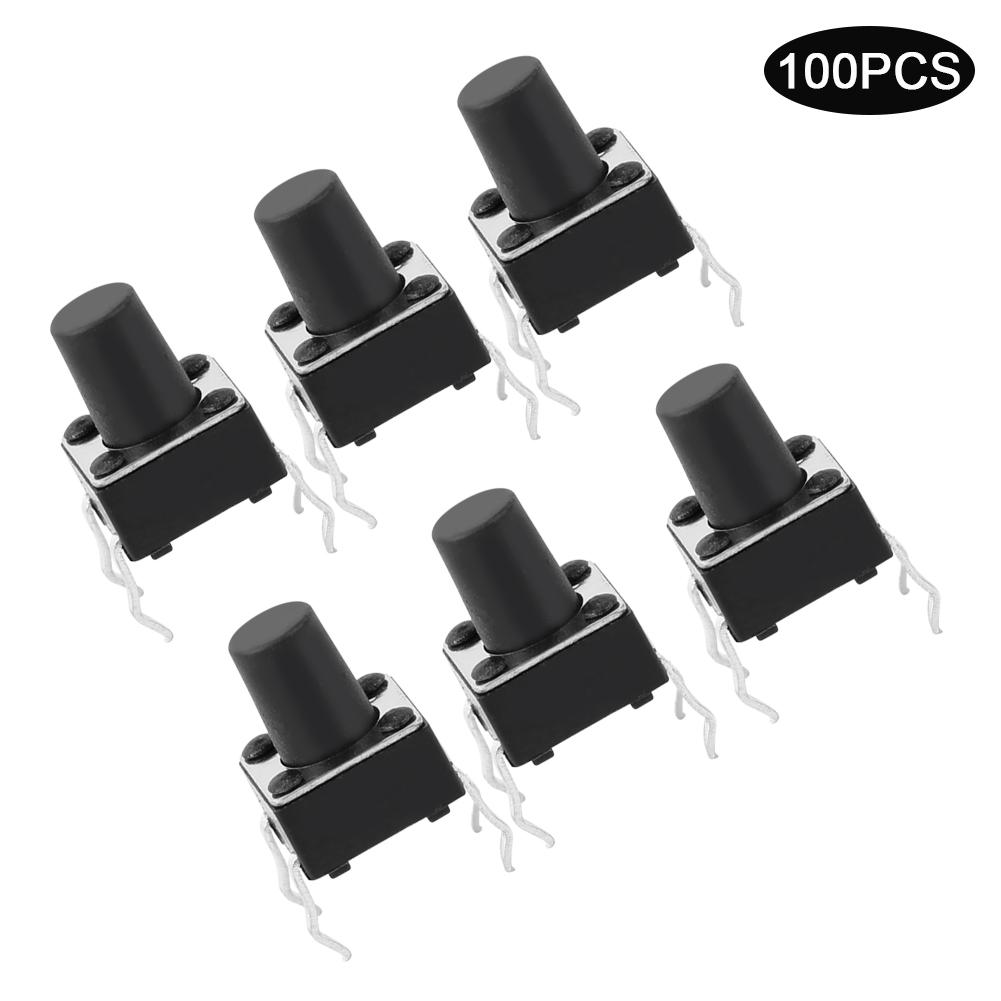 100pcs Momentary Tactile Push Button Switch Mini Micro Tact Switch Accessory 6 x 6 x 8mm