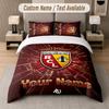 Custom Bedding Set Racing Club De Lens Pattern, Print Name Text 1 Duvet Cover Plus 2 Pillowcases Home Textile