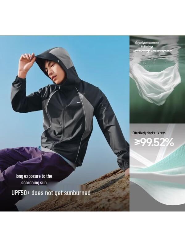 Beneunder Men's Lightweight Water-Repellent Sun Protection Running Jacket