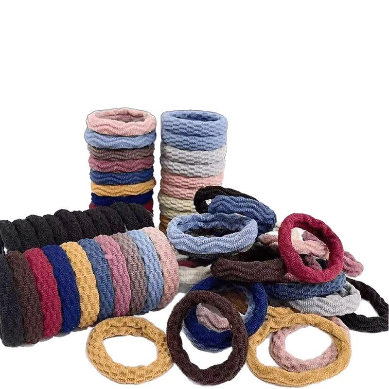 Korean Thickened Seamless Hair Ties: High Elasticity Hair Ropes & Rubber Bands for Women