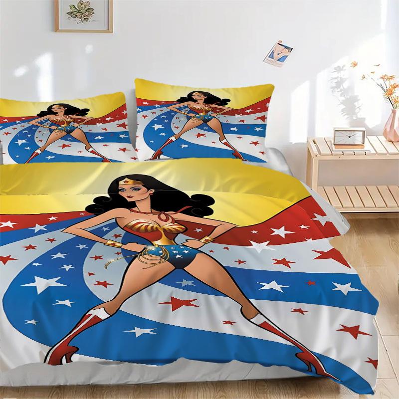 

Набор пододеяльников Wonder Woman, 3 шт., Мягкий и удобный пододеяльник, Гостевая комната (1*Пододеяльник + 2*Наволочки, Без наполнителя) yy251024114 135x200cm
