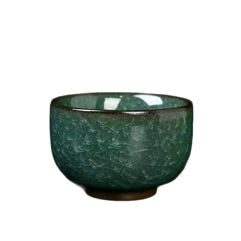Black Ice Flower Master Cup Single Cup High-End Couple Pair Of Kung Fu Teacups Tea Cup Ice Crack Tea Cup Tea Bowl