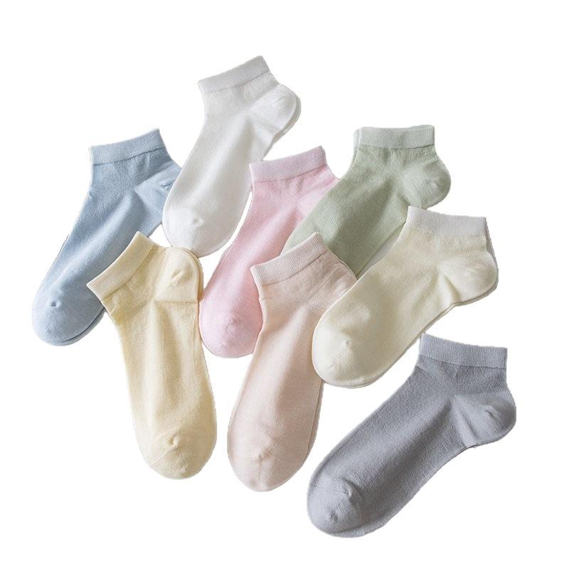 Women's Summer Thin Sweat Absorbing Breathable Moon Boneless Short Tube Socks