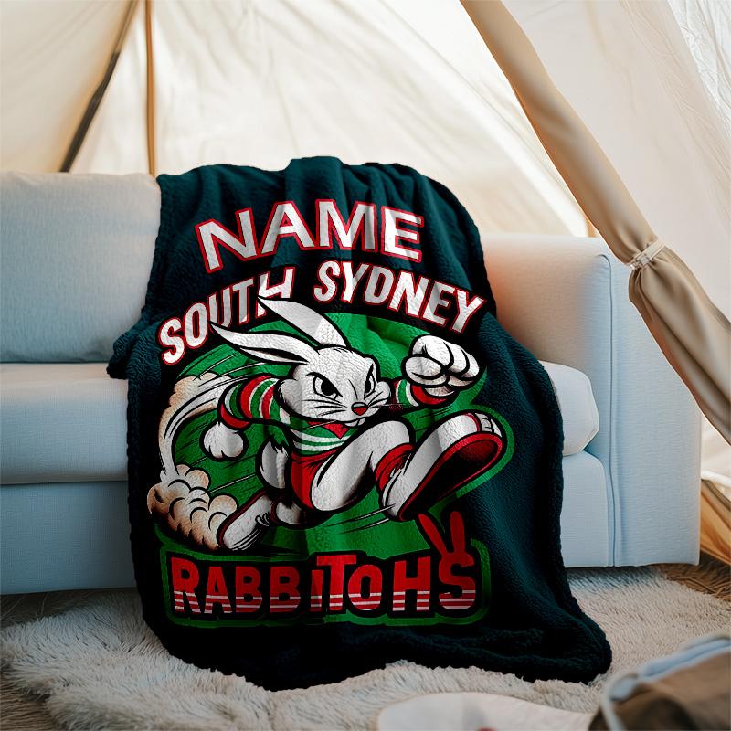 Customizable Football Throw Blanket – Personalized Name, All-Season Cozy Snug Blanket, Machine Washable, Personalized Blanket