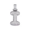 Cross Hip Hop Copper Zircon 26-Letter Pendant Necklace