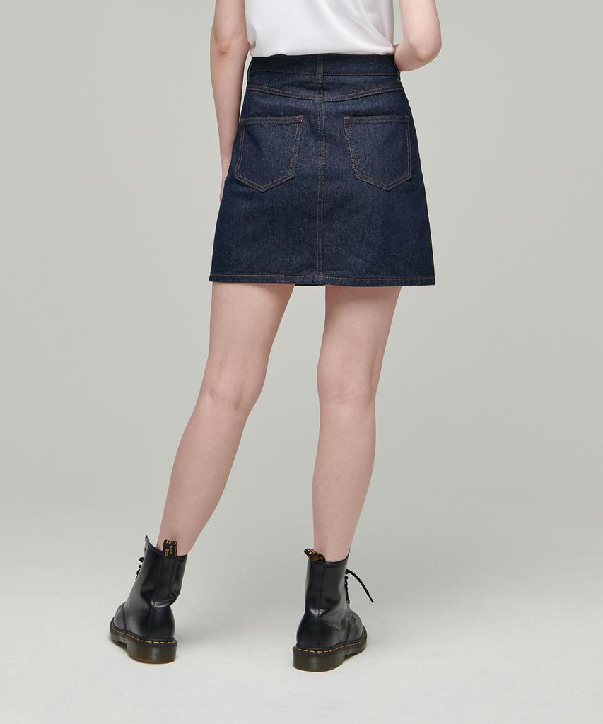 Musinsa Standard Woman Women'S Denim Mini Skirt [Deep Indigo]