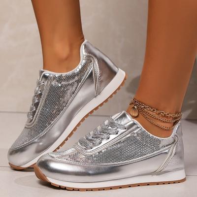 Sneakers Women's Plus Size New Running Sport Shoes Silver Girls Athletic Walking Casual Sneaker Comfortable Female Jogging Shoes