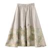 Johnature Women Vintage Print Floral Skirts Patchwork Color Cloths Summer Chinese Style High Quality Female Skirts