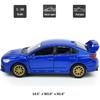 Impreza WRX STI Toy Car Racing Sports Diecast Model Car 1/36 Scale Metal Pull Back Vehicle, Doors Open, Zinc Alloy Casting, Boys Toys Kids Birthday