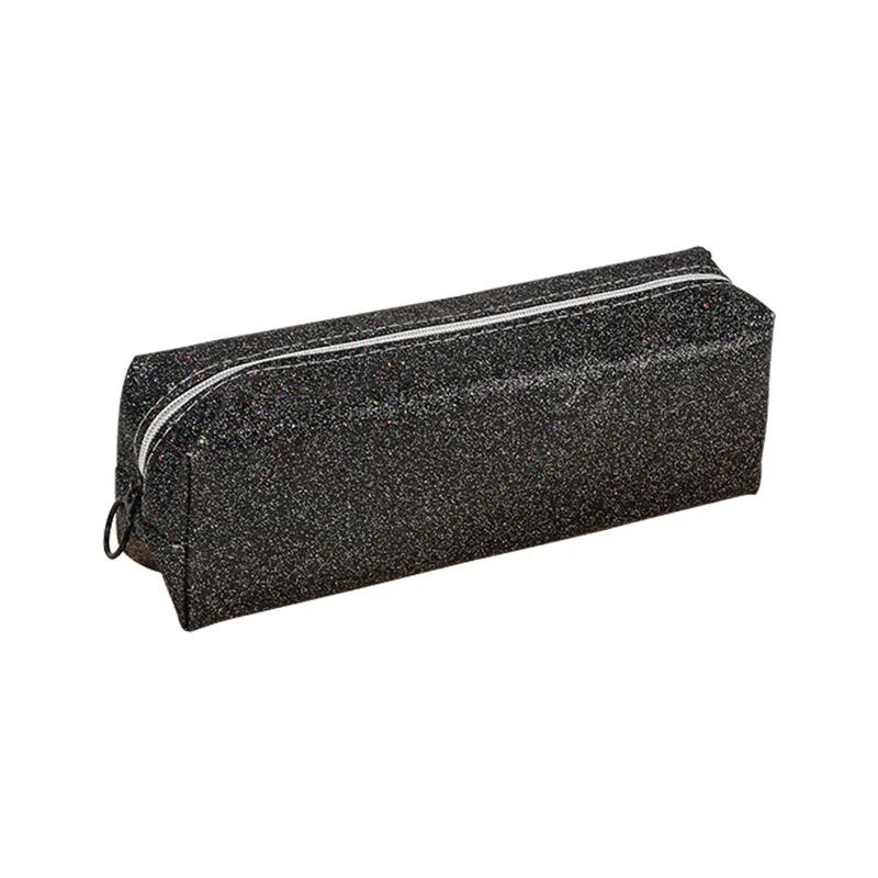 Glitter Pencil Case Pencil Pouch Solid Color Large Capacity Sequins Pencilcase School Supplies Pencil Case Girls