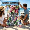 Custom Name Personalized Dandy's World Print Beach Towel, for Trip Camping Beach Party Home Decor, Birthday Gift for Family & Friends