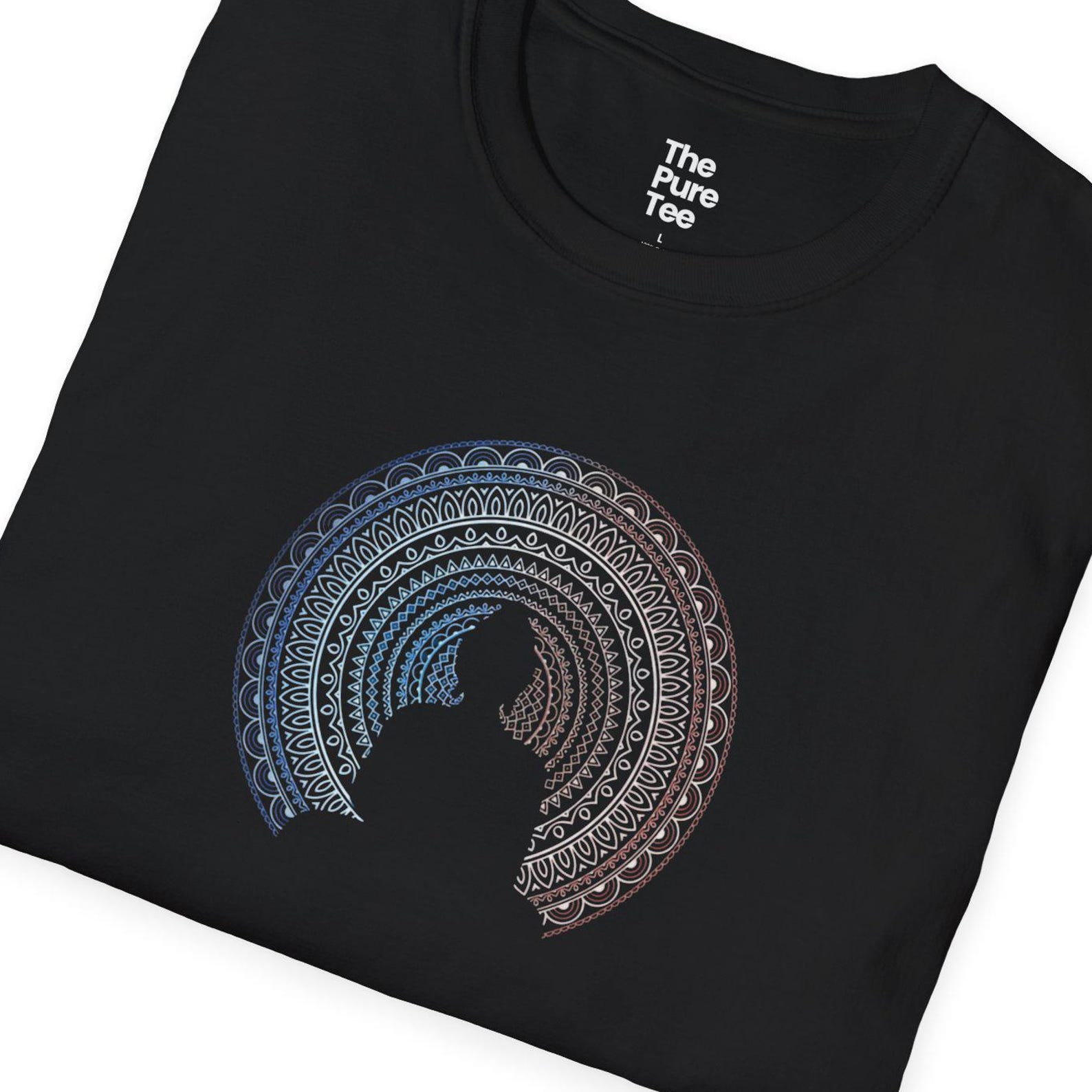 Spiritual Mandala Graphic T-Shirt, Zen Yoga Tee, Mindfulness Top 3XL
