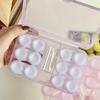 Transparent Fresh Portable Contact Lens Case Color Retro Morandi Companion Box Six Pairs Nursing Contact Lens Storage Box