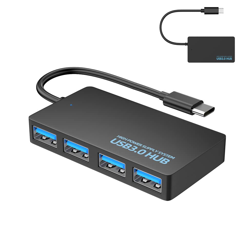 Besince to USB USB USB Data Converts MacBook iPad and More to Supports Working from Home Type-C 3.0 Hub, 4-Port 3.0 Adapter, 4-in-1 Hub, High-Speed