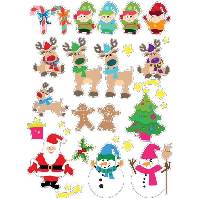 Gommettes rennes et compagnie 1,7 à 7,5 cm 30 pièces