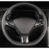 Carbon Fiber Steering Wheel Frame Cover Trim For 2017- Tesla Model X 1pcs