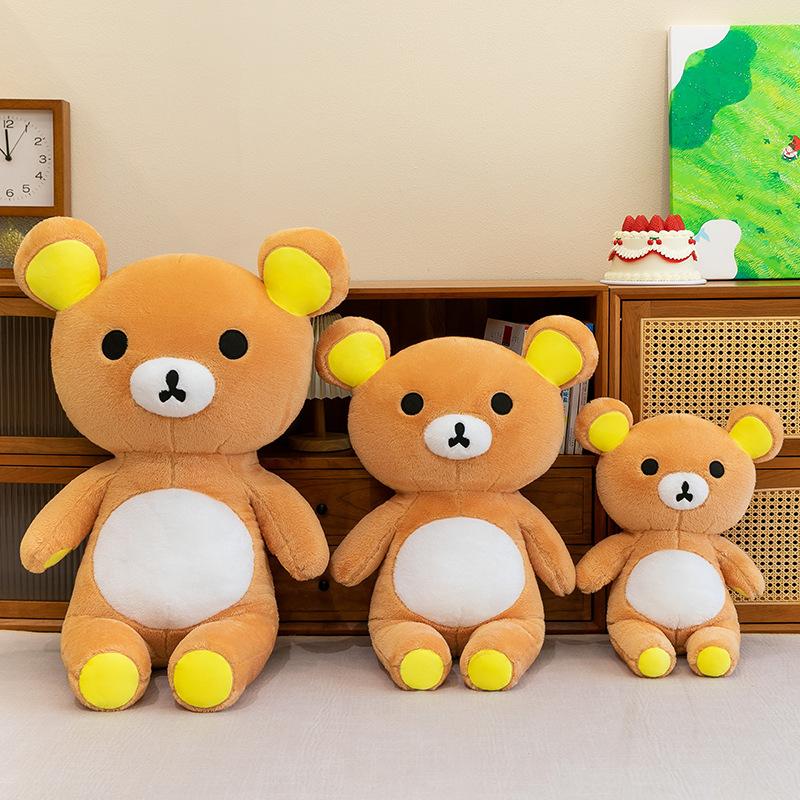5575Cm Rilakkuma Bear Plush Toy Soft Stuffed Doll Hugging Pillow Comfortable Sleep Cushion Wholesale Home Decor Adult Gift
