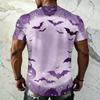 Men's Halloween Vintage Short Sleeve T Shirt Loose Breathable Summer Sports Streetwear Casual Everyday Top Lightweight Comfortable Fit