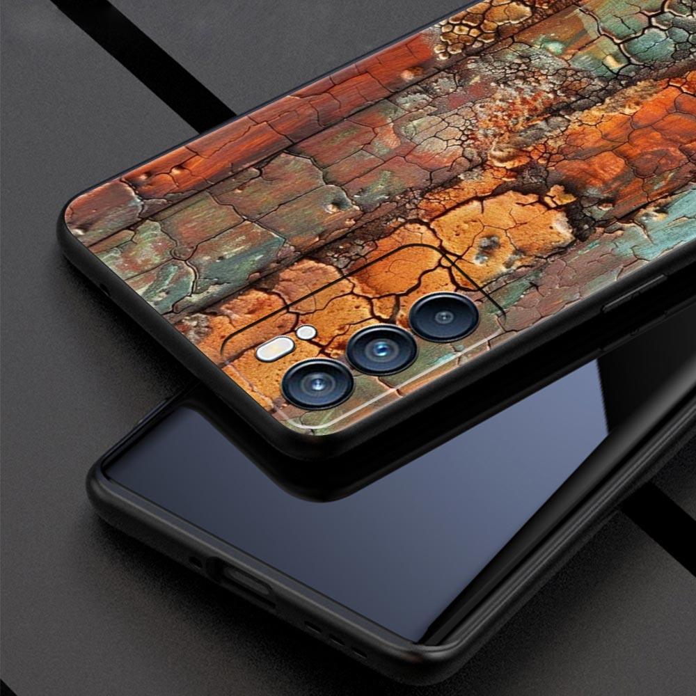 Vintage Industrial Style Rusty Phone Case For Oppo Reno 13 12 11 10 7 F Find X5 X6 A98 A80 A79 A78 A57 A54 A31 A17 Pro Soft TPU