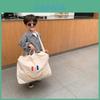Borsa da Viaggio per Bambini dell'Asilo con Grande Capacità e Fantasia Faccina Sorridente per la Custodia Scolastica dei Bambini