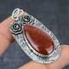 Natural Red River Jasper Gemstone 925 Sterling Silver Jewelry Pendant 2.44" E3h16