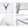 Summer Men's Solid Color CottonT-shirt V Neck Slim Fit Breathable Tops Casual  Cozy Tees Classic Male Dailywear