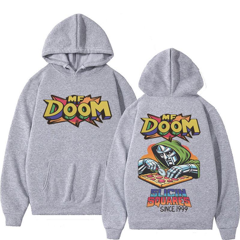 Rapper MF DOOM Hoodie Comic Vintage Style Hip Hop Graphic Hoodies Men Women Fashion Casual Fleece Sweatshirt Harajuku Streetwear