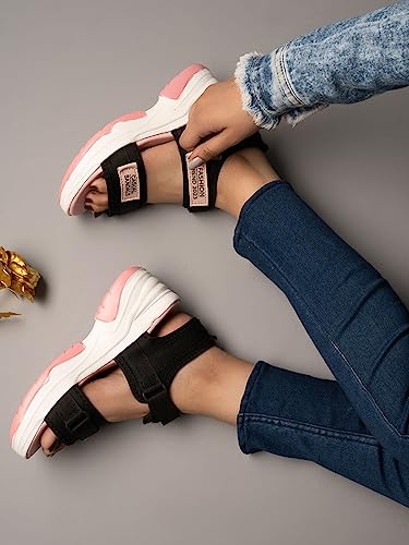 Shoetopia Girls Jojo Pink Sandal - 8 Uk (Girls-Jojo-Pink) 8 UK