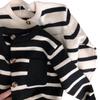 Korean Kids' Soft Striped Cardigan Sweater - Unisex, Spring & Autumn, Trendy Knitted Coat