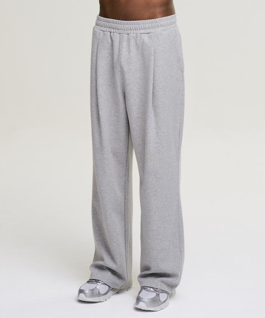 Leijibi [Summer 2-Pack] One-Pleat Wide Fit Fresh Sweatpants M Melange Grey