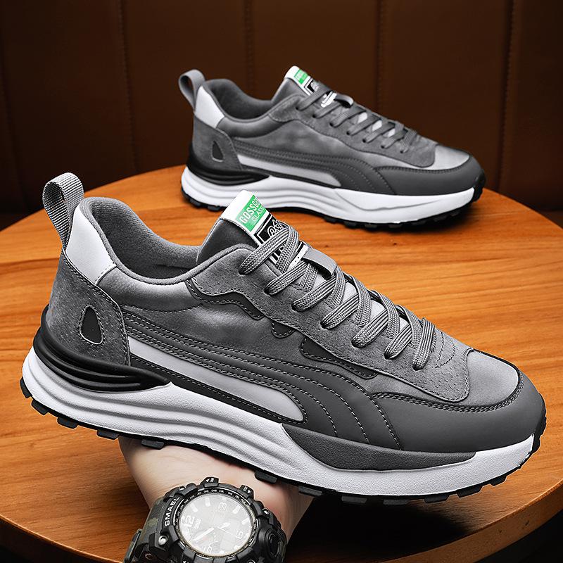 Spring and Autumn Versatile Leather Retro Men's Shoes Casual Trend Leather Shoes Sports Shoes