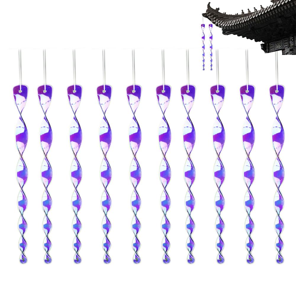 Reflective Scare Rods 10X Reflective Bird Control Spinner Decorative Glossy House Control Reflectors For Outside To Keep