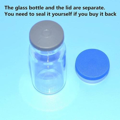 TOYMYTOY 10ml Glass Vials, Mini Bottles, Clear Vials with Rubber Stopper Lids, Perfect for Small Item Storage, Glass Bottles, Storage Containers, Divi